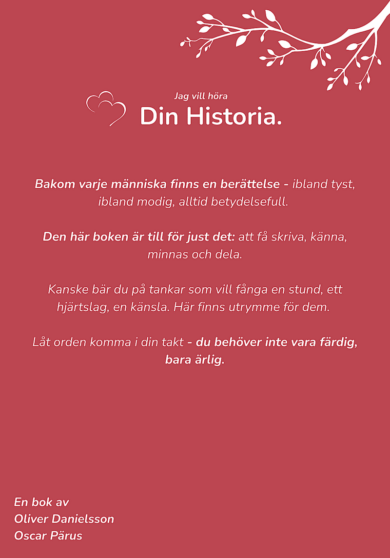 Jag Vill Höra Din Historia - Innan det är försent.