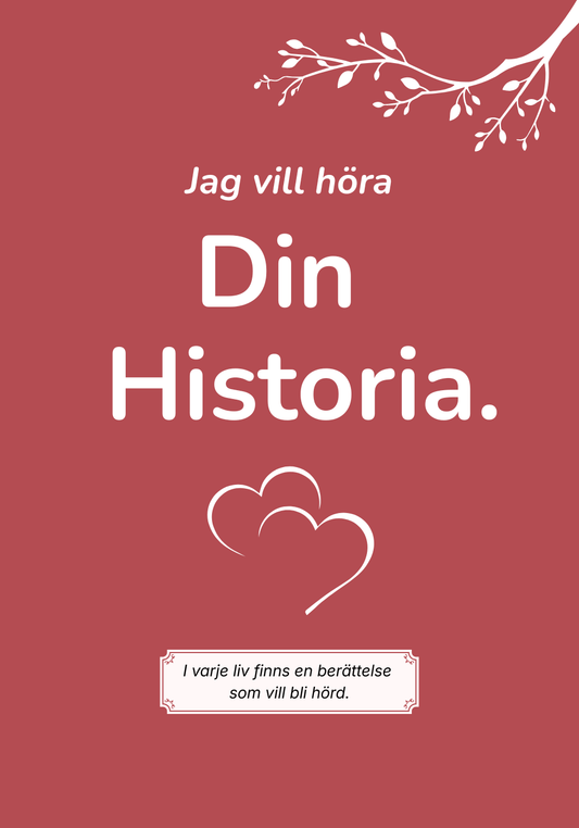 Jag Vill Höra Din Historia - Ett enkelt och vackert sätt att bevara dem som betyder allra mest.