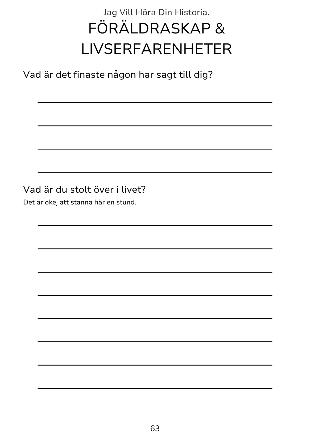 Jag Vill Höra Din Historia - Ett enkelt och vackert sätt att bevara dem som betyder allra mest.