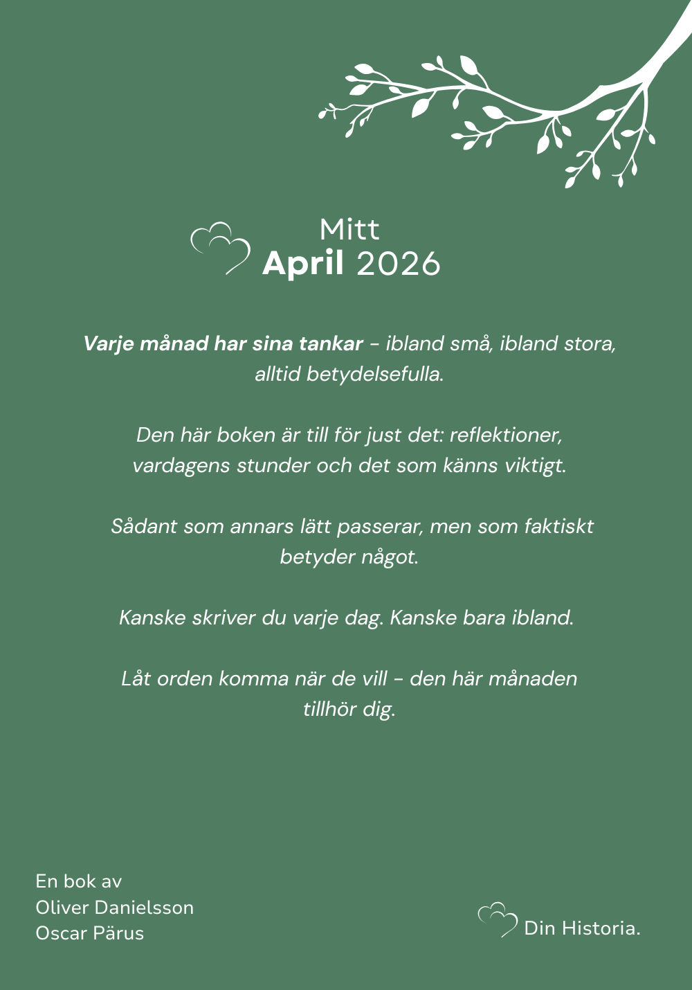 Min Månad - En bok för dina tankar, där du kan landa i nuet.